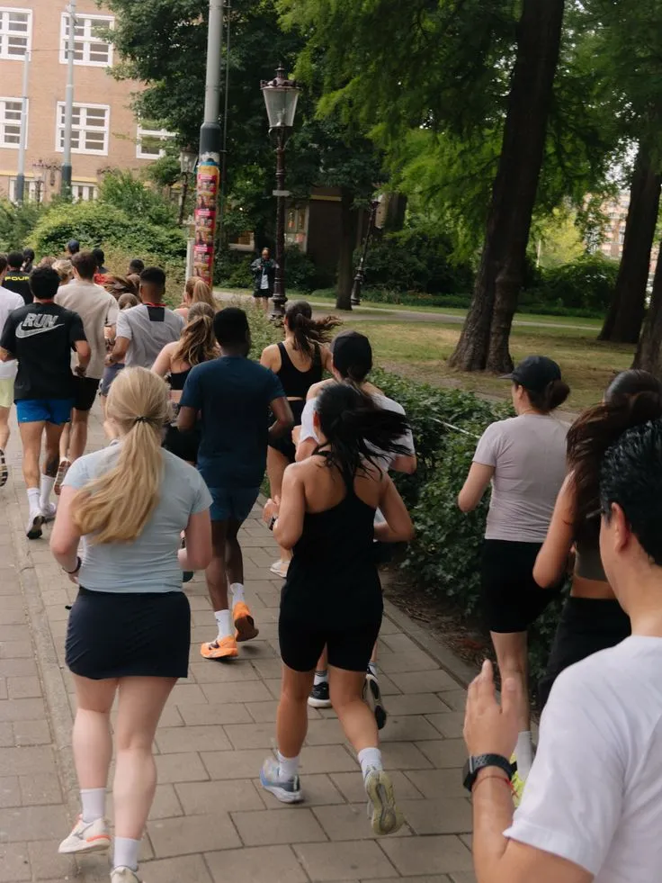 Community gathering at a street-level launch event